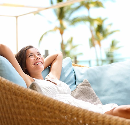 Patient resting at home during osseointegration